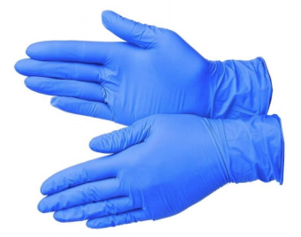 Перчатки нитриловые синие